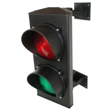 Semafor červený + zelený, velký, 230V, použití externí i na sloupek