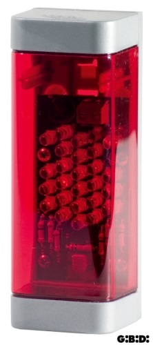 Semafor červený, 24V, LED-diody (použití externí i do sloupku)