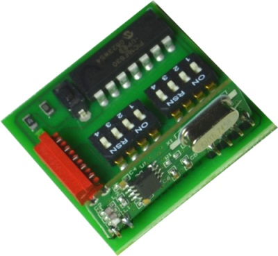 Přijímač 2-kanálový, 433MHz, nasouvací, systém plovoucího kódu RX.