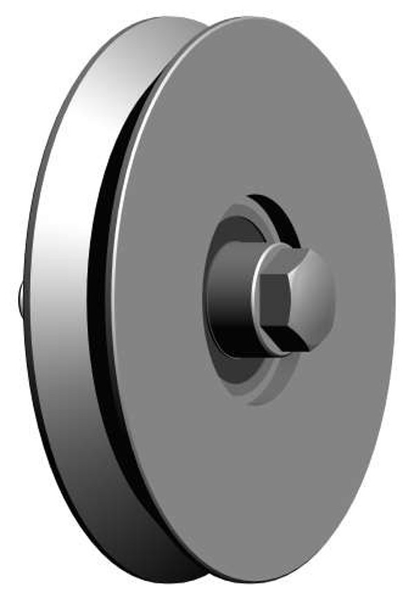 Vodící kolo průměr 80mm V-profil pro posuvné brány kolejnicové